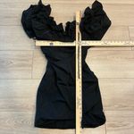 Alexis  Benicia Off the Shoulder Ruffle Cocktail Dress Mini Black Ruched Size S Photo 4