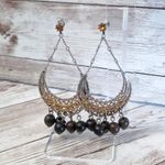 Vintage Stud Earrings For Pierced Ears Dangle Extra Large Boho Photo 0