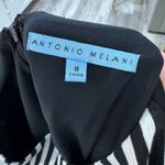 Antonio Melani  Womans Dress Black White Striped‎ 3/4 Sleeve Sheath size 8 Photo 2