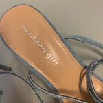 Madden Girl  Women's Size 9.5 Blooming‎ Denim Flower strap heel Shoes elegant Photo 1