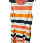 Vince Camuto Womens Size 12 Zip Up Shift Dress Multicolor Striped Sleeveless NWT Photo 0
