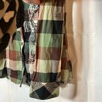 Daytrip  Patchwork Plaid Button Down‎ Top Womens Size Small Biker Grunge Studded Photo 6