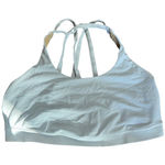 Lululemon Size 12 White Sports Bra Strappy Back Medium Support Activewear Top Photo 0