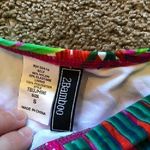 NEW NWT 2BAMBOO Green Pink Red Tropical Leaves Leaf Floral Bikini Bottom Small Photo 2