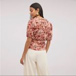 Sam Edelman NWT Vneck Puff Sleeve Dakota Chelsea Bouquet Top M Photo 1