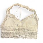 Aerie Cream Lace Bralette with Halter Neckline Photo 2