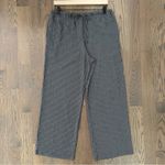 Old Navy Plaid Drawstring Straight Leg Draped Pant in Black and White Small Photo 1