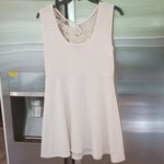 Dainty Hooligan 💕💕 White Sleeveless Dress Lace Detail L Large NWOT Photo 2