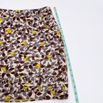 Boden Corduroy Pencil Skirt Brown Yellow Leaf Print Ruffled Hem Women's Size 8 Photo 7
