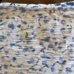 Caslon NWT white and blue pebble print short sleeve neck top XS 60% cotton Photo 3