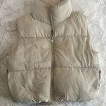 Streetwear Society  Cream  Sleeveless Puffer Vest Size  S Women‎ Photo 0