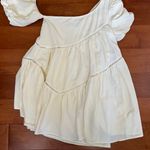 Off The Shoulder Puff Sleeve Princess Style Dress Tan Size XS Photo 1
