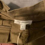 Blu Pepper  Khaki Paperbag Styled Skirt Sz. Large Photo 1