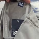 Lands' End  Womens Blouse Plus Size 22W Gray Chiffon Button LS Lightweight Preppy Photo 2