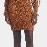Steve Madden Carly Dress Women's Printed Smocked Dress Mocha Bisque Small NEW Photo 0
