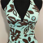 Sunsets Separates Vintage Halter Tankini Top Blue Size M Photo 0