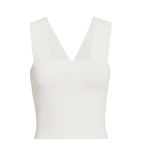 ALC Frank A.L.C. Lia Cropped White Bandage Tank Y2K Style Ribbed Cami Top Photo 11