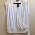Inc international NWT I.N.C. International Concepts white Women's Ruched Side-Tie Top Size XXL Photo 0