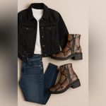 Seven7 New in Box Seven 7 Brown Snake Moto Boot Size 7 Photo 1