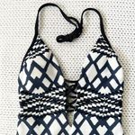 Seafolly Australia Blue White Black Modern Tribe Deep V Neck Maillot One Piece Photo 5