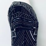 Parker Black Sequin Beaded Mini cocktail Party Dress Photo 4