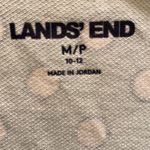 Lands' End Cotton Polo Dress Green & White Polka Dot Size 10-12 MP Photo 1