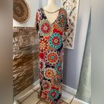 Colorful Maxi Dress with pockets size L Red Size L Photo 2