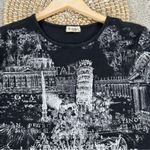 Cactus Women’s Y2K Style Italy Graphic Baby Tee 3/4 Sleeve in Black M Size M Photo 1