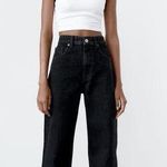 ZARA Black Wide Leg Jeans Photo 0