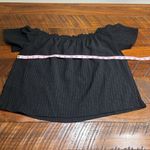 Boutique Textured Off Shoulder Top with Shorts Elodie Set Black Size L Photo 8