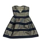 Lilly Pulitzer Womens Sami Ryan Strapless Dress Glam Metallic Stripe Siz… Photo 0