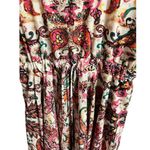 Nurture Dress Womens Medium Multicolor Bohemian VNeck Paisley Festival Hippie Green Photo 5