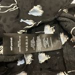 Self Portrait Gathered Puff Sleeve Geometric Print Silky Top Size 2 Blue Photo 5