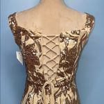 Faeriesty NWT Gold/Champagne Embellished Sequin Gown for Prom Size Small Gold Photo 9