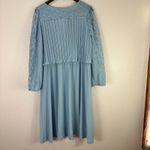 Sears Lace Dress 18 Union Made USA ILGWU Modest Cottagecore Prairie Vintage Blue Photo 5