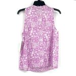 AQUA Floral Print Tassel Tie Top in Lavender Size Medium NWT Photo 3