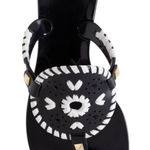 Jack Rogers Georgica Jelly Plastic Flip Flop Sandal in Black White Size 10 Photo 0