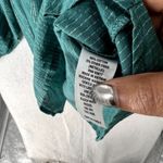 a.n.a ‎ Womens Tops Size XS Metallic Silver Striped Batwing Sleeve Photo 8