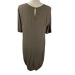 BCBGMAXAZRIA Rosetta Shift Dress Womens Size M Brown Elbow Sleeve Cutout Keyhole Photo 1