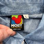 Vintage Mickey Mouse Graphic Denim Button Up Shirt Vest Size L Jerry Leigh Blue Size L Photo 5