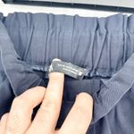 ZARA  Trousers Women Size XS High Waisted Navy Blue Pleated Slim Fit Button Photo 3