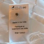 Emerson Fry India Collection White Laurent Flutter Sleeve Top Large Lined Button Tan Photo 11