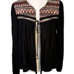 Nordstrom Melrose & Market Tie Front Brocade Top Cardigan - medium Photo 0