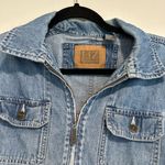 Liz Claiborne VTG 90s Petite Medium Liz Authentic Full Zip Denim Field Jacket Multiple Pockets Photo 9