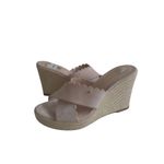 Kate Spade  Light Pink Suede Espadrille Wedges Size 8.5 Photo 4