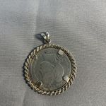 1916 Barber Silver Quarter Set in 925 Decorative Bezel Photo 1