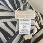 Michael Kors New Bathing Suit Cover Up Zebra Animal Print With Gold Size M/L Photo 1