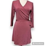 Pinkblush  size large womens wrap dress knee length long sleeve stretchy material Photo 0
