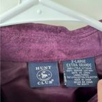 Hunt Club  Genuine Leather Button Up Shaket Purple Long Sleeve Size XL Photo 2