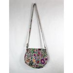 Vera Bradley  Viva la Vera Bag Crossbody Strap‎ Purple Green Floral Flap Bag Photo 4